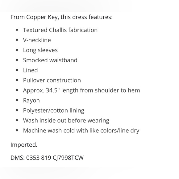 NEW Copper Key Smocked Waist Long Sleeve Green Dress Size L - Picture 6 of 14